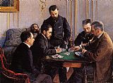 Gustave Caillebotte Canvas Paintings - Game of Bezique